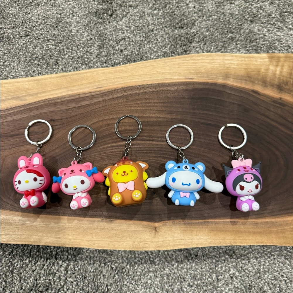 Cute hello kitty Keychains Set of 5
